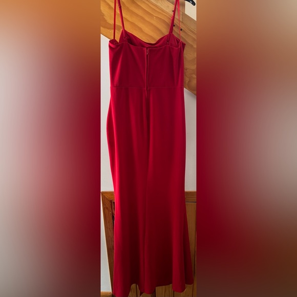 Red Prom Dress with a Slit - Picture 2 of 7
